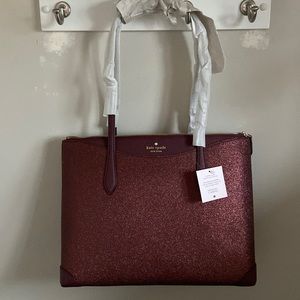 Kate Spade tote 💖 glitter fabric 💖 deep nova